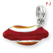 Sterling Silver Enameled Hotdog Charm