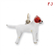 Sterling Silver Enameled Jack Russell Charm