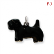 Sterling Silver Enameled Large Scottish Terrier Charm