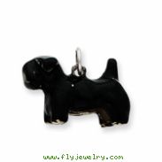 Sterling Silver Enameled Large Scottish Terrier Charm