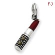 Sterling Silver Enameled Lipstick Charm