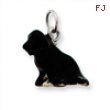 Sterling Silver Enameled Newfoundland Terrier Charm