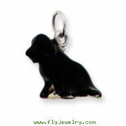 Sterling Silver Enameled Newfoundland Terrier Charm