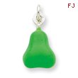 Sterling Silver Enameled Pear Charm