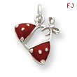 Sterling Silver Enameled Red Bikini Top Charm