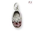 Sterling Silver Enameled Shoe Charm