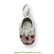 Sterling Silver Enameled Shoe Charm