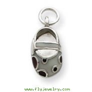 Sterling Silver Enameled Shoe Charm