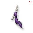 Sterling Silver Enameled Shoe Charm