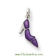 Sterling Silver Enameled Shoe Charm