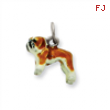 Sterling Silver Enameled Small Bulldog Charm