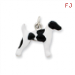 Sterling Silver Enameled Smooth Hair Fox Terrier Charm