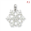 Sterling Silver Enameled Snowflake Charm