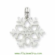 Sterling Silver Enameled Snowflake Charm