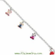 Sterling Silver Enamleled Baby Charm Bracelet