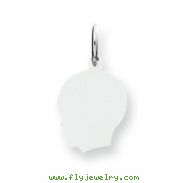 Sterling Silver Engraveable Boy Disc Charm