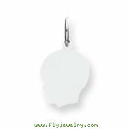 Sterling Silver Engraveable Boy Disc Charm