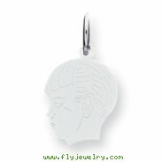 Sterling Silver Engraveable Boy Disc Charm