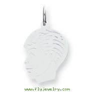 Sterling Silver Engraveable Boy Disc Charm