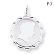 Sterling Silver Engraveable Boy Disc Charm