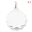 Sterling Silver Engraveable Disc Charm