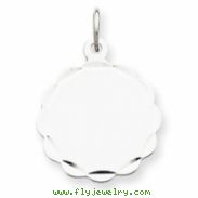 Sterling Silver Engraveable Disc Charm