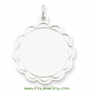 Sterling Silver Engraveable Disc Charm