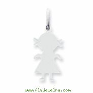 Sterling Silver Engraveable Girl Disc Charm