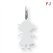 Sterling Silver Engraveable Girl Disc Charm