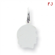 Sterling Silver Engraveable Girl Disc Charm