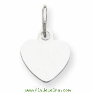 Sterling Silver Engraveable Heart Disc Charm