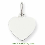 Sterling Silver Engraveable Heart Disc Charm