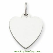 Sterling Silver Engraveable Heart Disc Charm