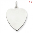 Sterling Silver Engraveable Heart Disc Charm