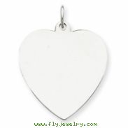 Sterling Silver Engraveable Heart Disc Charm