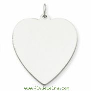 Sterling Silver Engraveable Heart Disc Charm