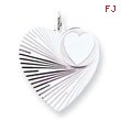 Sterling Silver Engraveable Heart Disc Charm