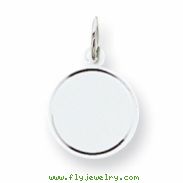 Sterling Silver Engraveable Round Disc Charm