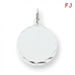 Sterling Silver Engraveable Round Disc Charm