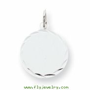 Sterling Silver Engraveable Round Disc Charm