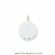 Sterling Silver Engraveable Round Disc Charm