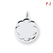 Sterling Silver Engraveable Round Disc Charm