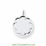 Sterling Silver Engraveable Round Disc Charm