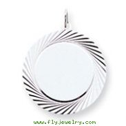 Sterling Silver Engraveable Round Disc Charm