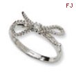 Sterling Silver Fancy Bow CZ Ring