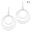 Sterling Silver Fancy Circle Earrings