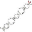 Sterling Silver Fancy Circle Link Bracelet