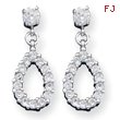 Sterling Silver Fancy CZ Earrings