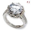 Sterling Silver Fancy CZ Ring