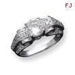 Sterling Silver Fancy CZ Ring